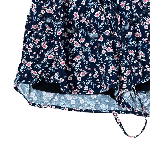 Altard State Floral Boho Paper Bag Lined Short Ruffle Trim Hi-Rise Women Small - Picture 3 of 8